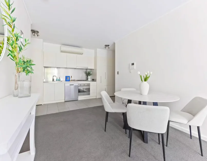 Dining and kitchen