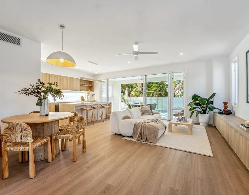 Open living and dining
